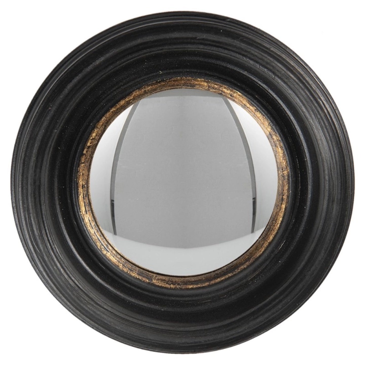 Miroir convexe mini noir/doré 16 cm