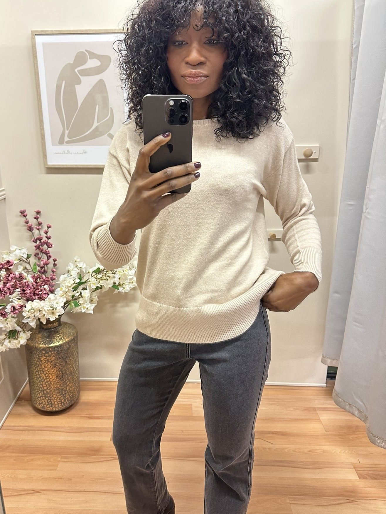 Pull Nonina beige
