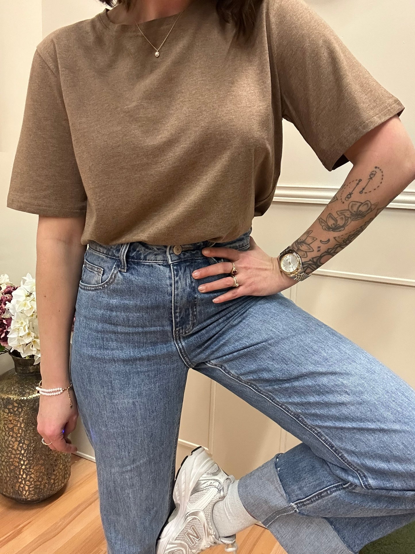 T-shirt Pamila marron