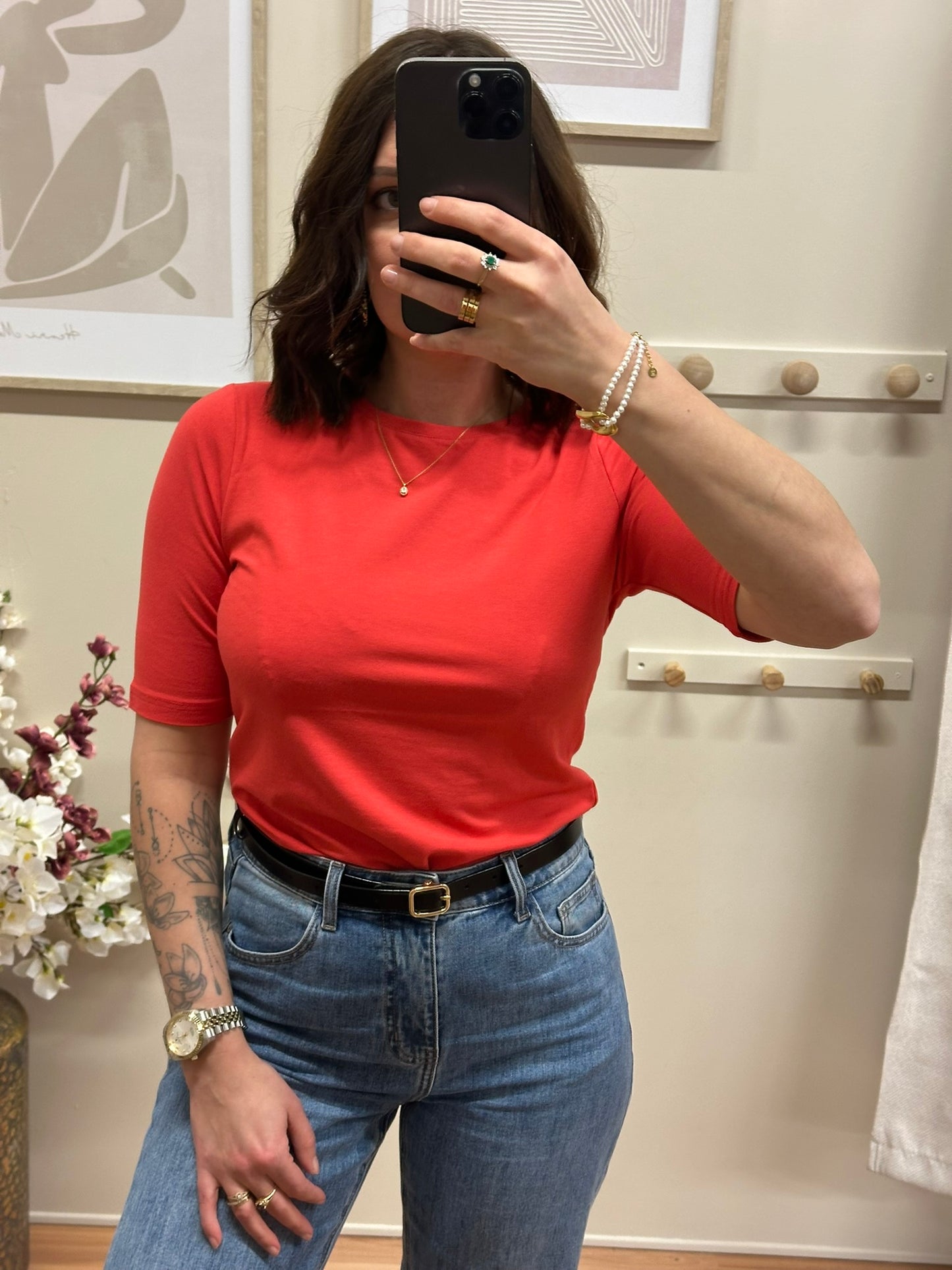 Tshirt Pomila corail