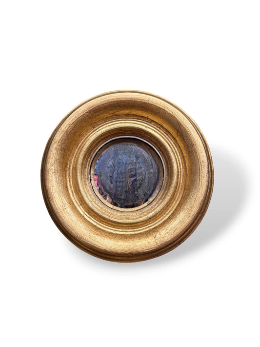 Miroir convexe doré 19 cm