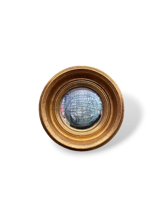 Miroir convexe mini doré 16 cm