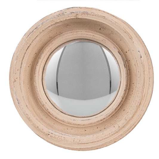 Miroir convexe mini beige 16 cm