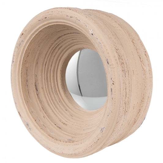 Miroir convexe beige profond 19 cm