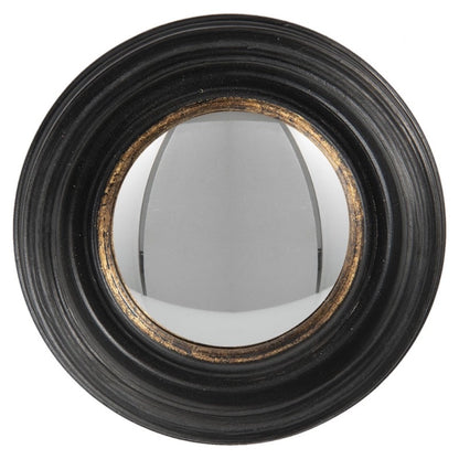 Miroir convexe mini noir/doré 16 cm