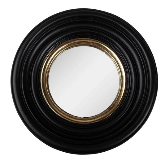 Miroir classique noir/doré 25 cm