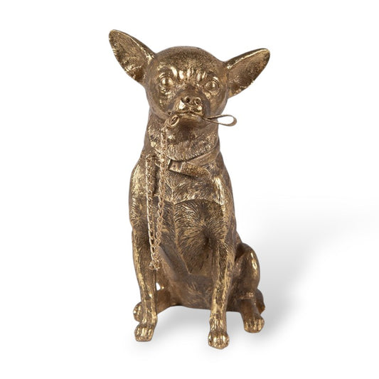 Figurine Chihuahua doré