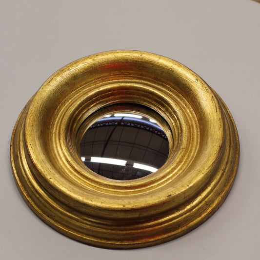 Miroir convexe doré 19 cm
