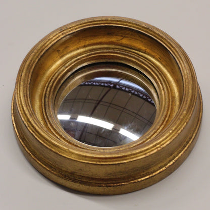 Miroir convexe mini doré 16 cm