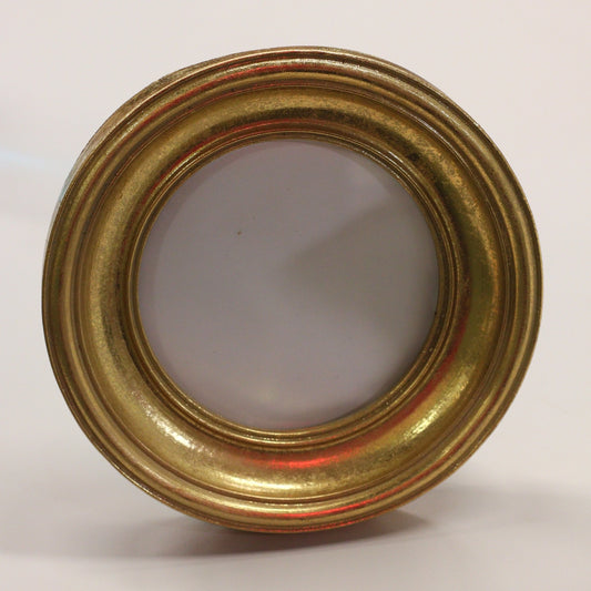 Cadre photo rond doré