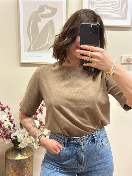 T-shirt Pamila marron