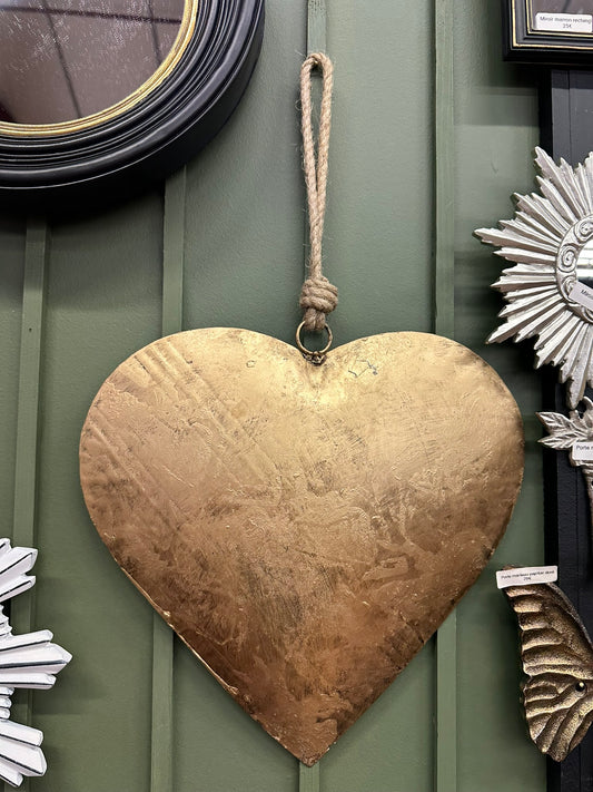 Coeur doré taille L